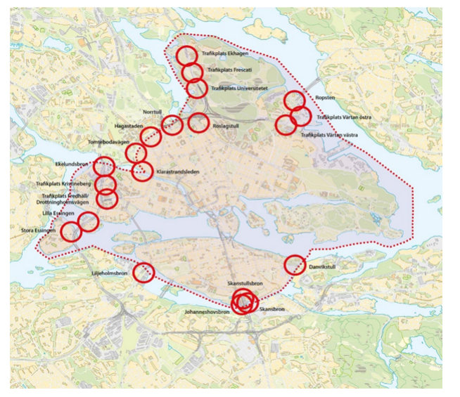 Karta över Stockholms innerstad
