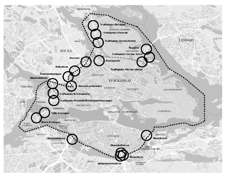 Karta över Stockholms innerstad